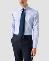 Light Blue Patterned Textured Twill Shirt