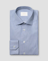 Contemporary Blue Striped Supima 120 Poplin Shirt