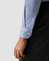 Contemporary Blue Striped Supima 120 Poplin Shirt