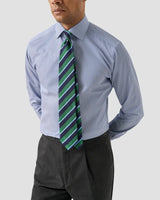Contemporary Blue Striped Supima 120 Poplin Shirt