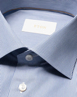 Contemporary Blue Striped Supima 120 Poplin Shirt