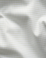 Contemporary Light green Micro Check Supima 120 Shirt