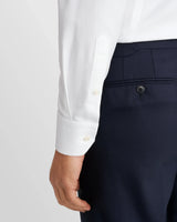 Slim Fit White Herringbone Signature Twill Shirt