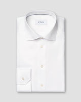 White Organic Signature Twill Shirt - Slim Fit