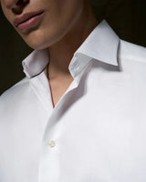 White Organic Signature Twill Shirt - Slim Fit