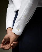 White Organic Signature Twill Shirt - Slim Fit