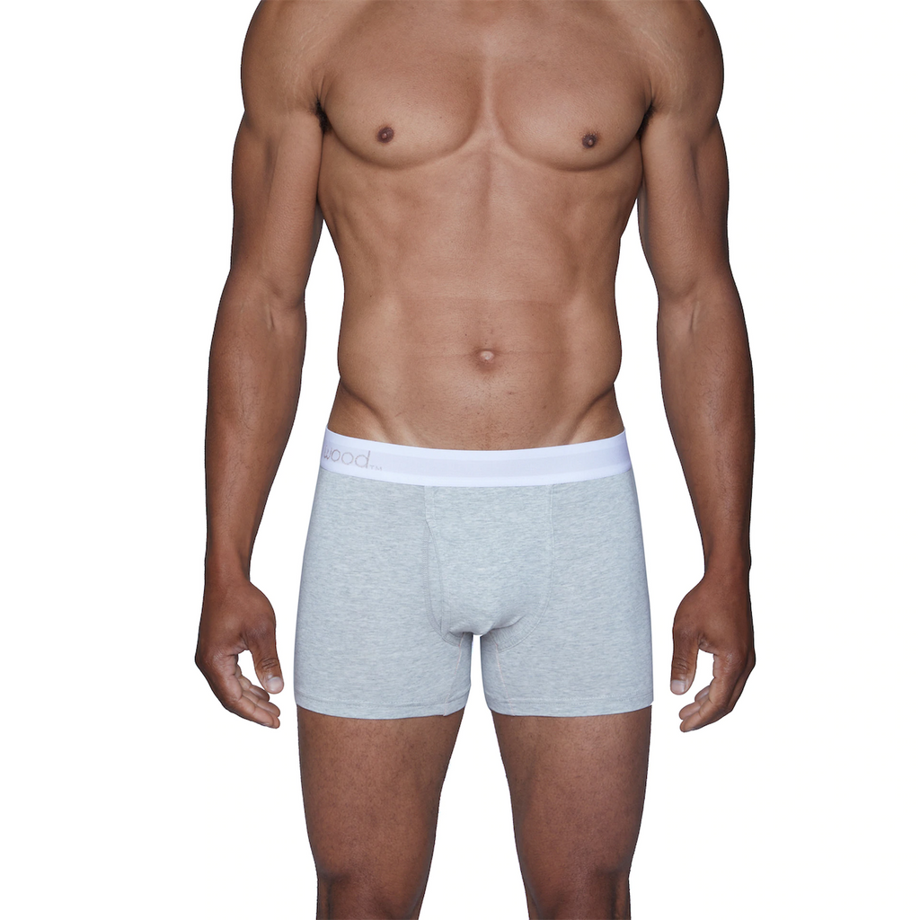 Boxer Brief w/Fly - Heather Grey