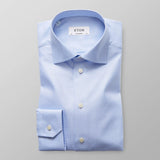 Light blue textured twill shirt